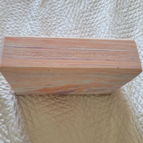 Lululemon Marble Yoga Block Pink Orange Swirl - Picture 2 of 4